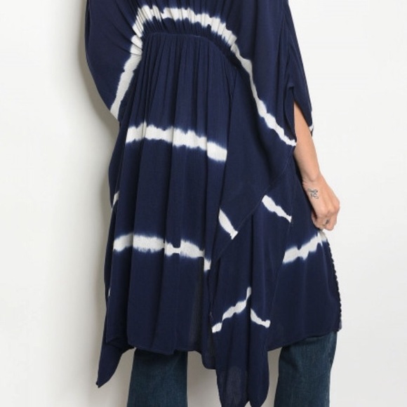 SALES ❗️Navy White Stripe Kimono - Picture 5 of 6